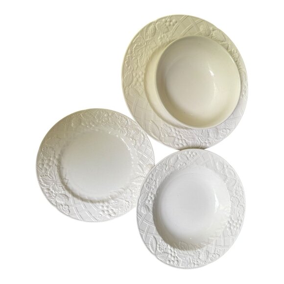 Mikasa English Countryside 4-Piece Place Setting DP900 NOS Plates Bowls Vintage - Picture 6 of 14